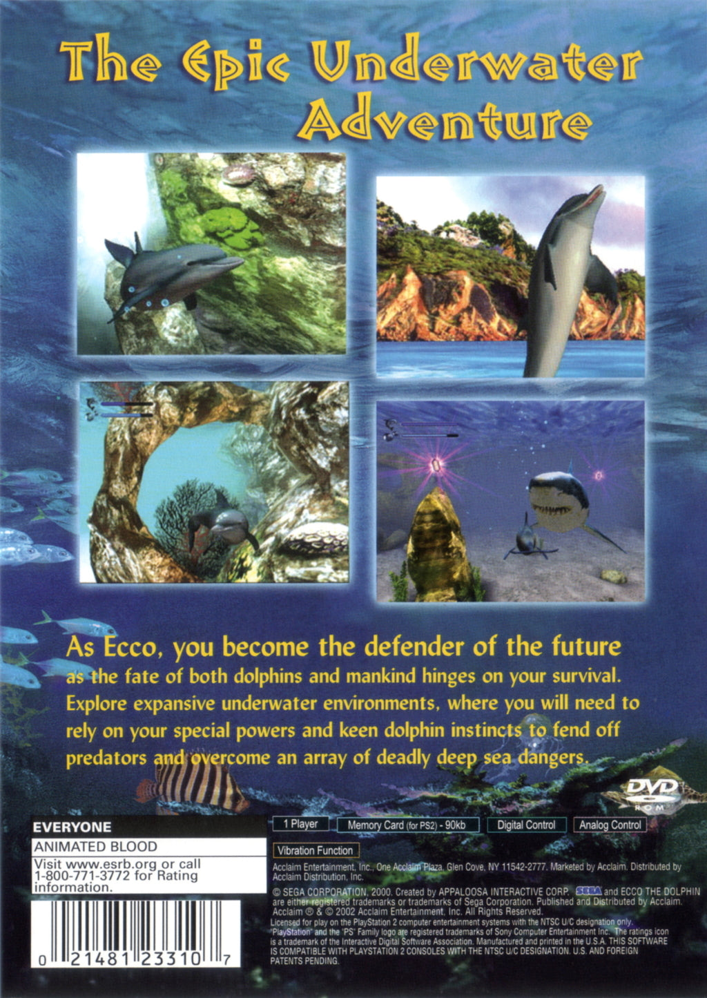 Ecco the Dolphin: Defender of the Future - (PS2) PlayStation 2 [Pre-Owned] Video Games Sega   