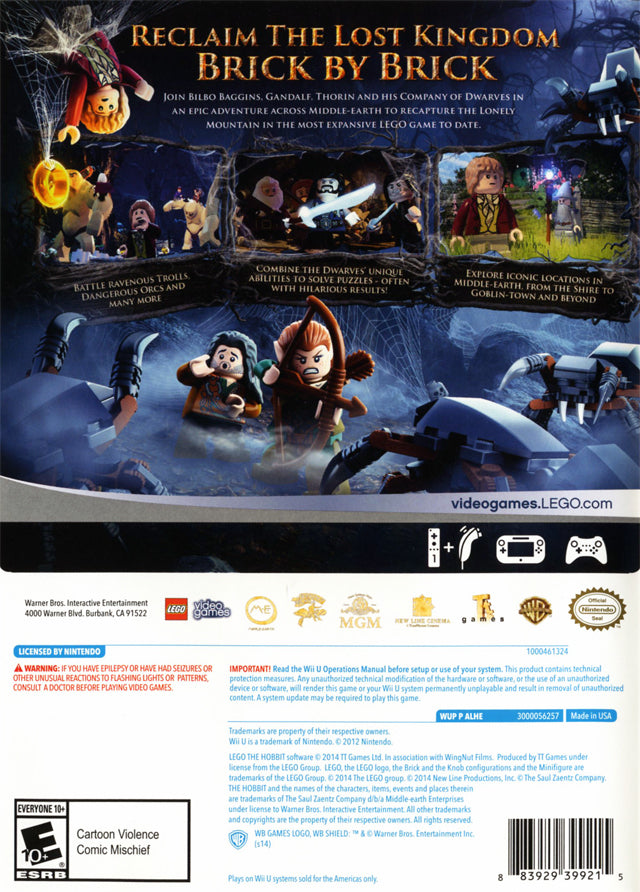 LEGO The Hobbit - Nintendo Wii U [Pre-Owned] Video Games Warner Bros. Interactive Entertainment   