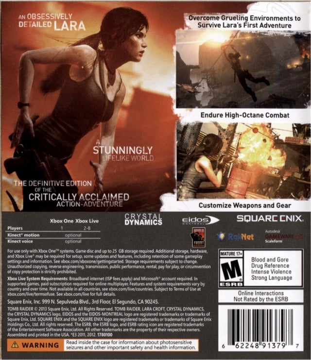 Tomb Raider: Definitive Edition - (XB1) Xbox One [Pre-Owned] Video Games Square Enix   