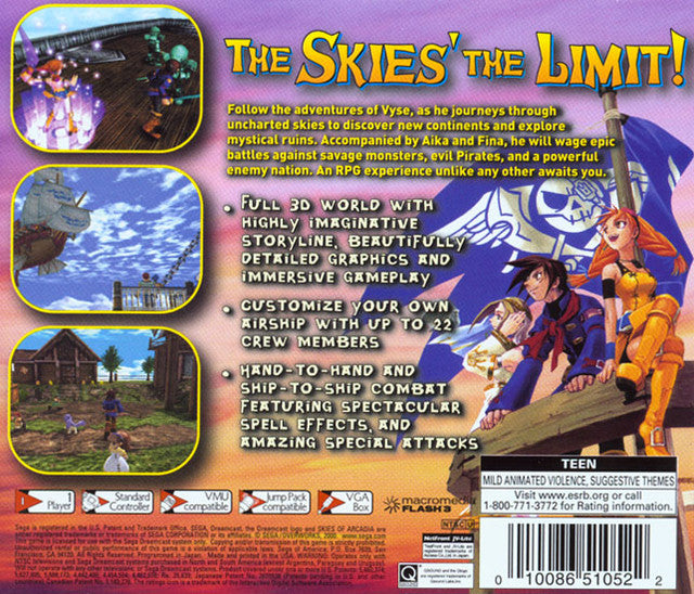 Skies of Arcadia - (DC) SEGA Dreamcast [Pre-Owned] Video Games Sega   