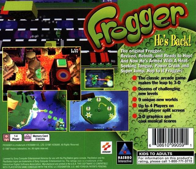 Frogger  - (PS1) PlayStation 1 [Pre-Owned] Video Games Hasbro Interactive   