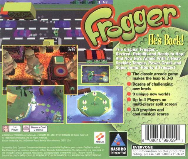 Frogger (Greatest Hits) - (PS1) PlayStation 1 [Pre-Owned] Video Games Hasbro Interactive   
