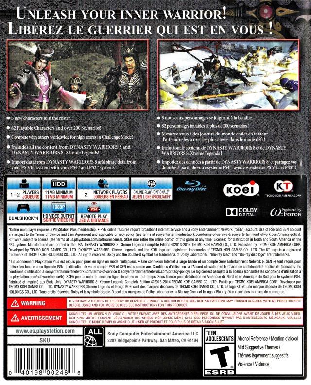 Dynasty Warriors 8: Xtreme Legends Complete Edition - (PS4) PlayStation 4 [Pre-Owned] Video Games Tecmo Koei Games   