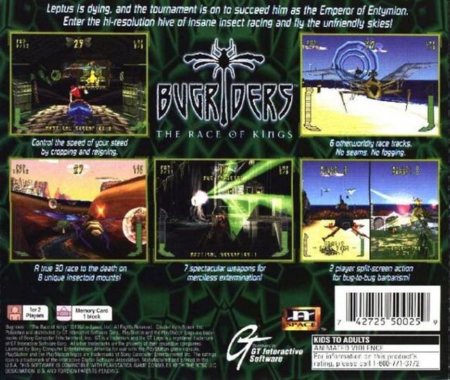 Bugriders: The Race of Kings - (PS1) PlayStation 1 Video Games GT Interactive   