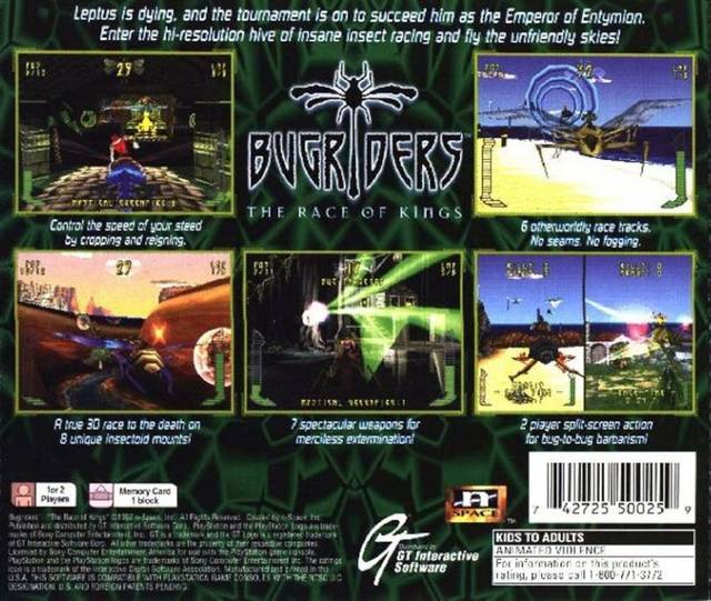Bugriders: The Race of Kings - (PS1) PlayStation 1 Video Games GT Interactive   
