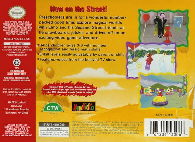 Sesame Street: Elmo's Number Journey - (N64) Nintendo 64 [Pre-Owned] Video Games NewKidCo   