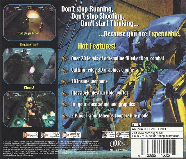 Expendable - (DC) SEGA Dreamcast  [Pre-Owned] Video Games Infogrames   