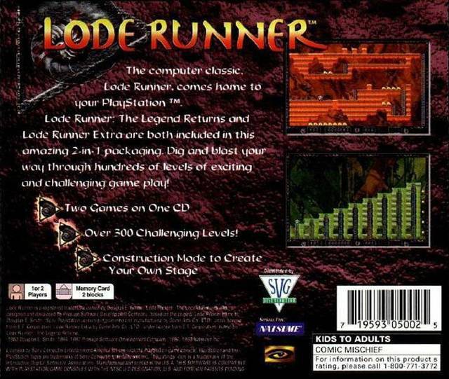 Lode Runner - (PS1) PlayStation 1 Video Games Natsume   