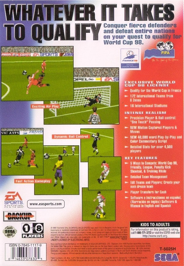 FIFA: Road to World Cup 98 - (SS) SEGA Saturn [Pre-Owned] Video Games Electronic Arts   
