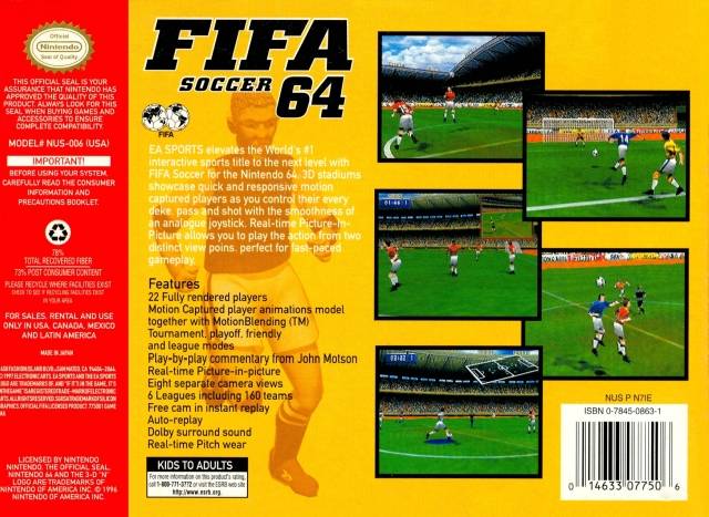 FIFA Soccer 64 - (N64) Nintendo 64 [Pre-Owned] Video Games EA Sports   
