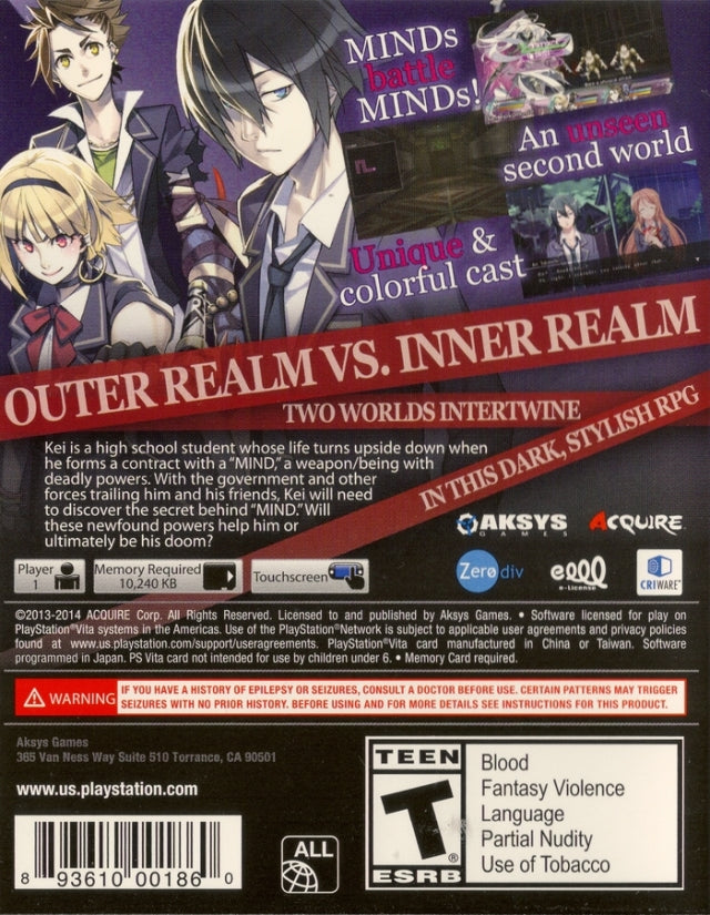 Mind Zero - (PSV) PlayStation Vita Video Games Aksys Games   