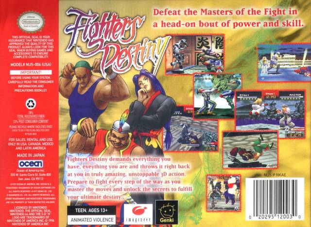 Fighters Destiny - (N64) Nintendo 64 [Pre-Owned] Video Games Ocean   