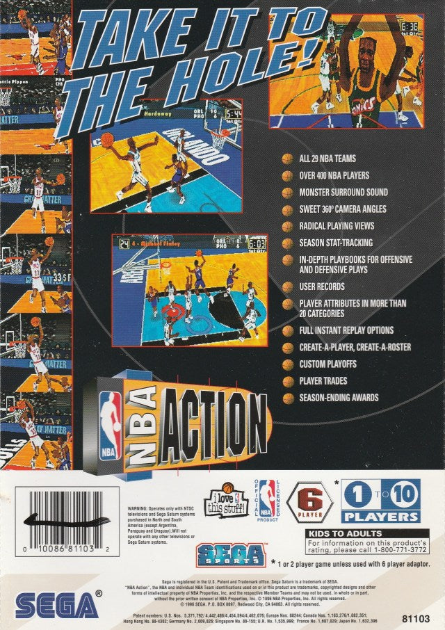 NBA Action - (SS) SEGA Saturn [Pre-Owned] Video Games Sega   