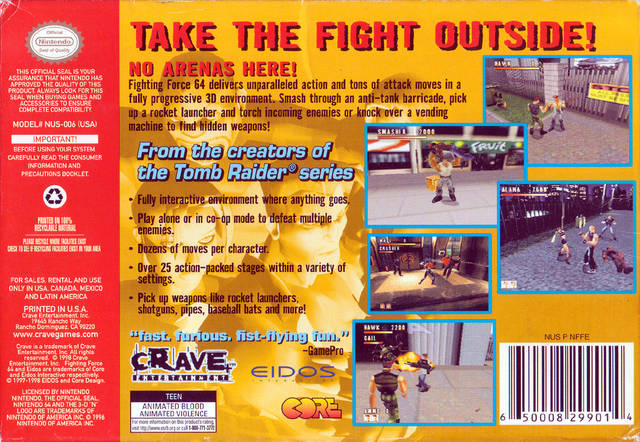 Fighting Force 64 - (N64) Nintendo 64 [Pre-Owned] Video Games Crave   