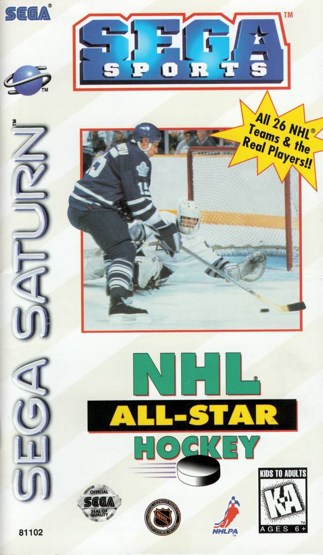 NHL All-Star Hockey - (SS) SEGA Saturn Video Games Sega   