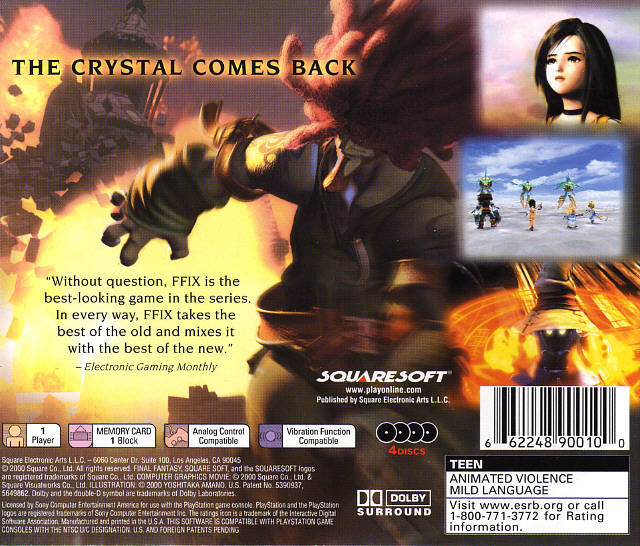 Final Fantasy IX (Greatest Hits) - (PS1) PlayStation 1 [Pre-Owned] Video Games Square Enix   