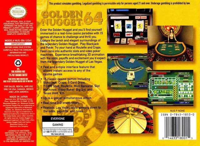 Golden Nugget 64 - (N64) Nintendo 64 [Pre-Owned] | J&L Game