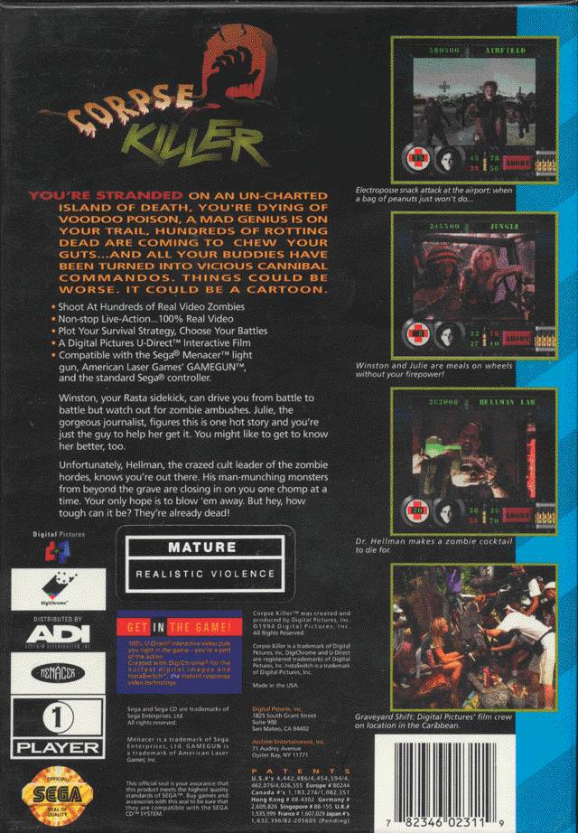 Corpse Killer - SEGA CD  [Pre-Owned] Video Games Digital Pictures   