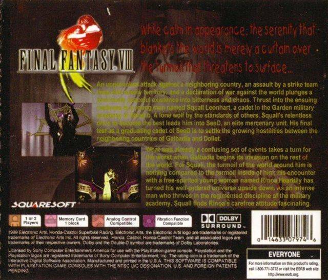 Final Fantasy VIII - (PS1) PlayStation 1 [Pre-Owned] Video Games Square EA   