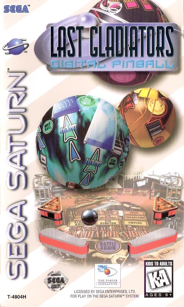Last Gladiators Digital Pinball - (SS) SEGA Saturn Video Games Time Warner Interactive   