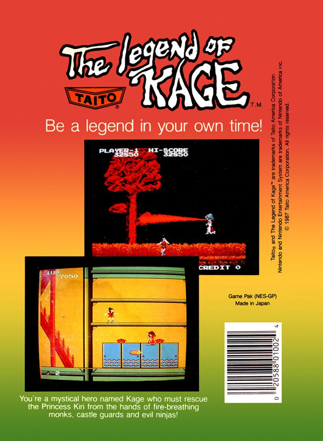 The Legend of Kage - (NES) Nintendo Entertainment System [Pre-Owned] Video Games Taito Corporation   