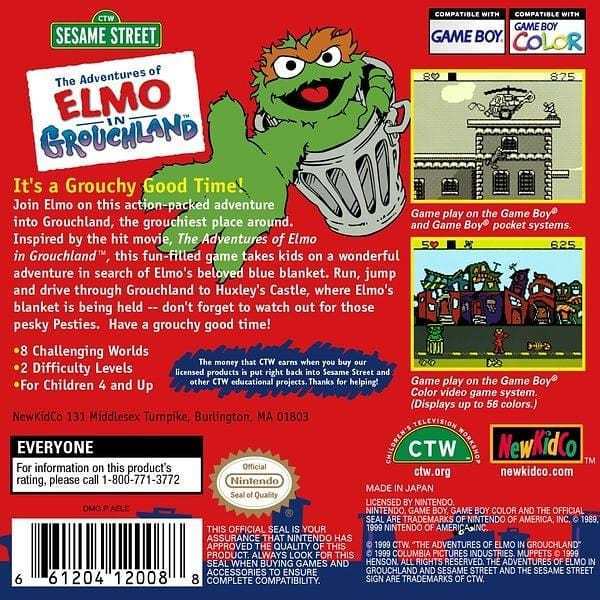 Sesame Street: The Adventures of Elmo in Grouchland - (GBC) Game Boy Color [Pre-Owned] Video Games NewKidCo   