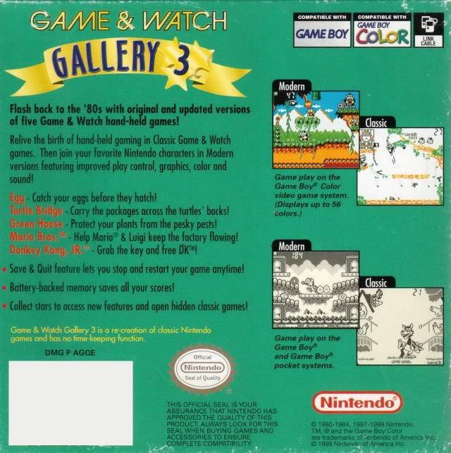 Game & Watch Gallery 3 - (GBC) Game Boy Color [Pre-Owned] Video Games Nintendo   