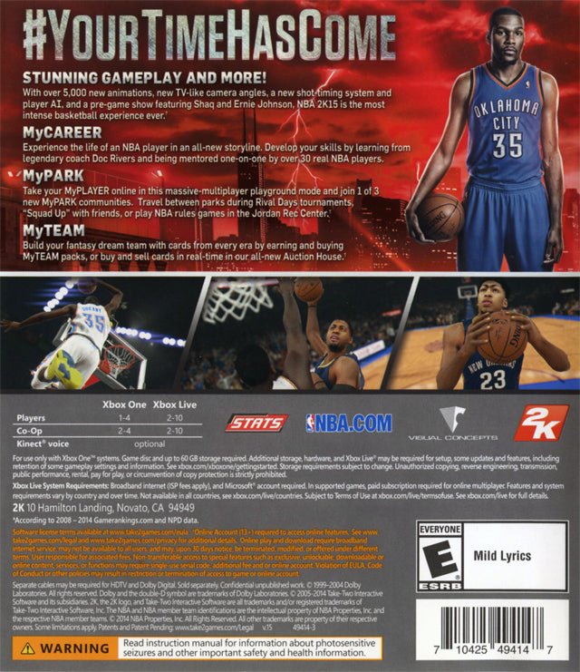 NBA 2K15 - (XB1) Xbox One Video Games 2K Sports   