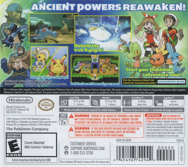 Pokemon Alpha Sapphire - Nintendo 3DS Pokemon Alpha Sapphire - Nintendo 3DS