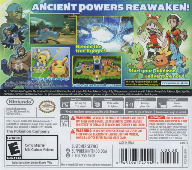 Pokemon Alpha Sapphire (World Edition) - Nintendo 3DS Video Games Nintendo   