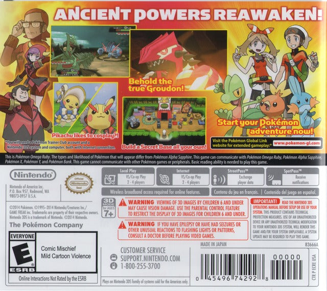 Pokemon Omega Ruby - Nintendo 3DS (World Edition) Video Games Nintendo   