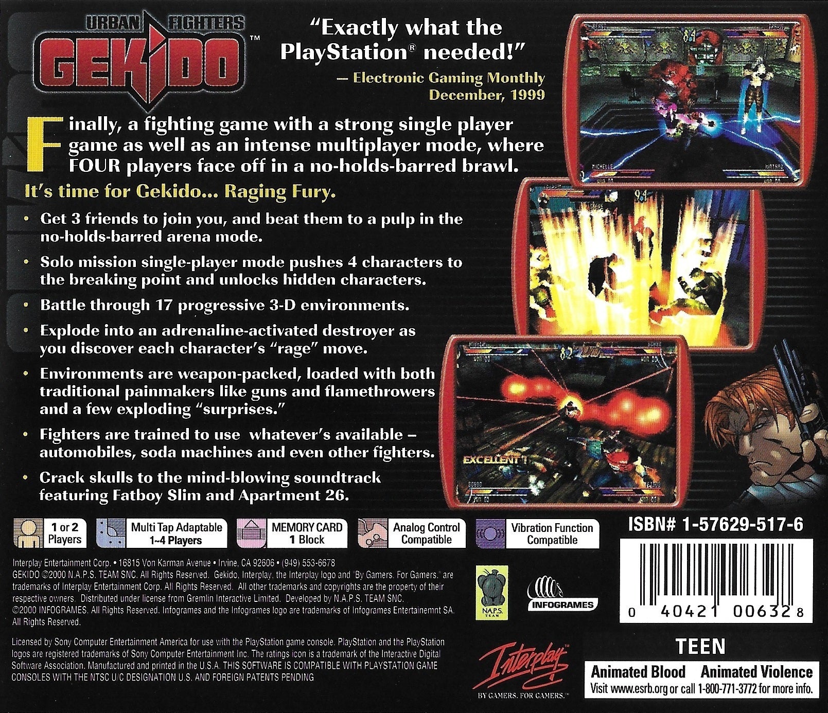 Gekido - (PS1) PlayStation 1 [Pre-Owned] Video Games Interplay   