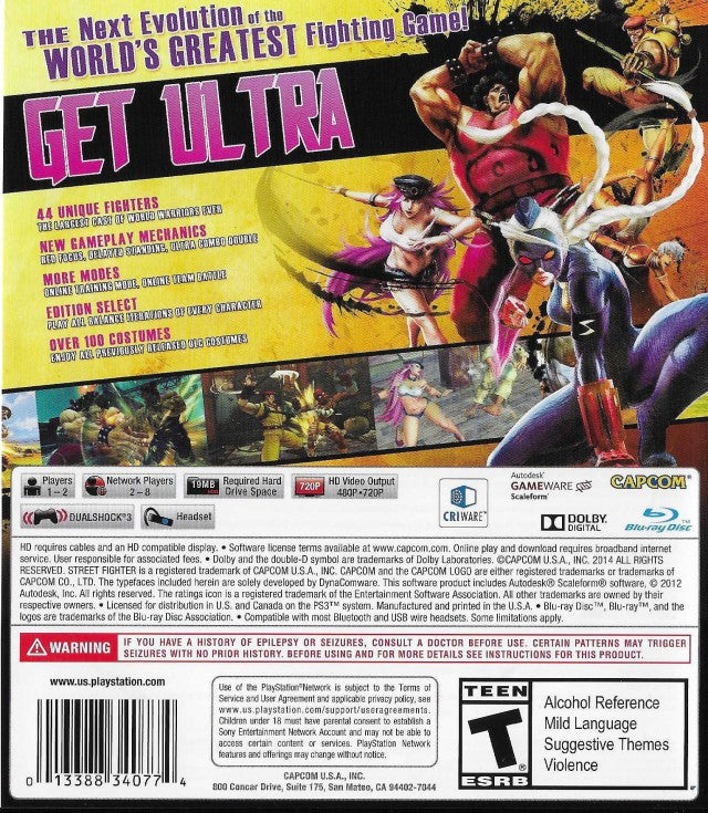 Ultra Street Fighter IV - (PS3) PlayStation 3 [Pre-Owned] Video Games Capcom   