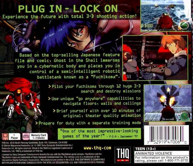 Ghost in the Shell - (PS1) PlayStation 1 [Pre-Owned] Video Games THQ   