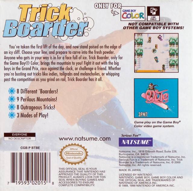 Trick Boarder - (GBC) Game Boy Color [Pre-Owned] Video Games Natsume   