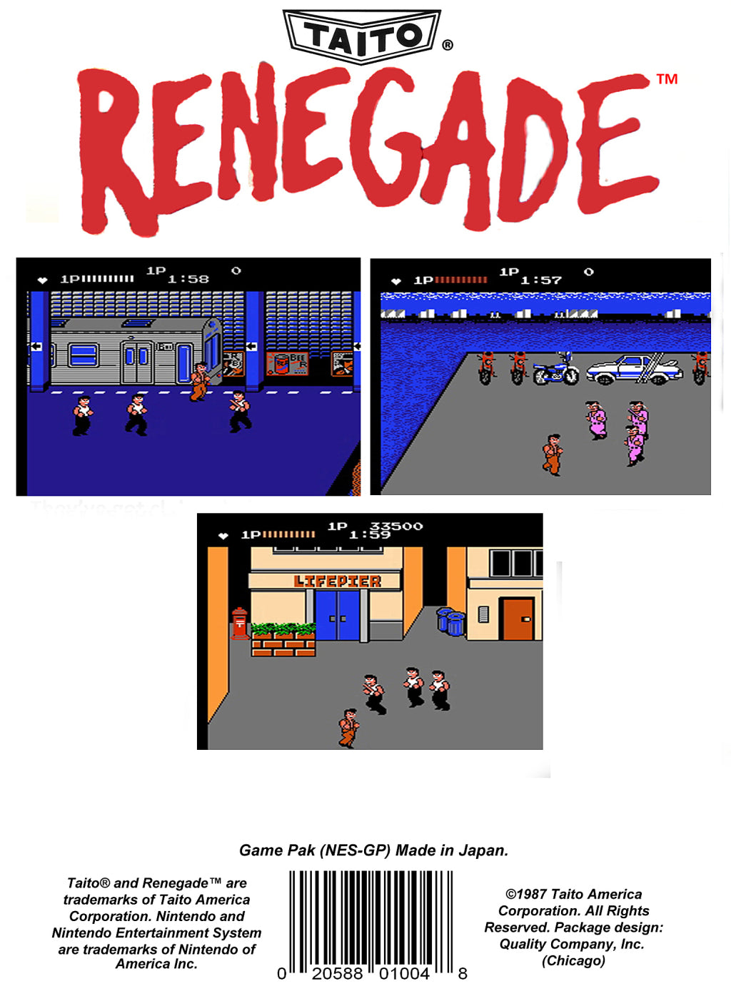 Renegade - (NES) Nintendo Entertainment System [Pre-Owned] Video Games Taito Corporation   