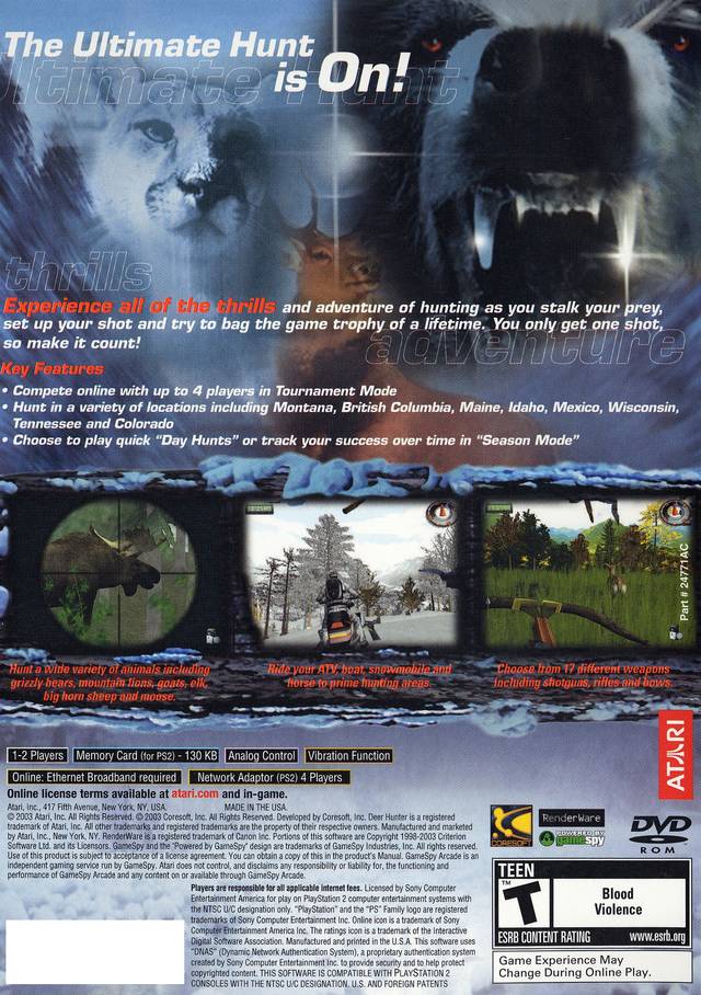 Deer Hunter - (PS2) PlayStation 2 [Pre-Owned] | J&L Game
