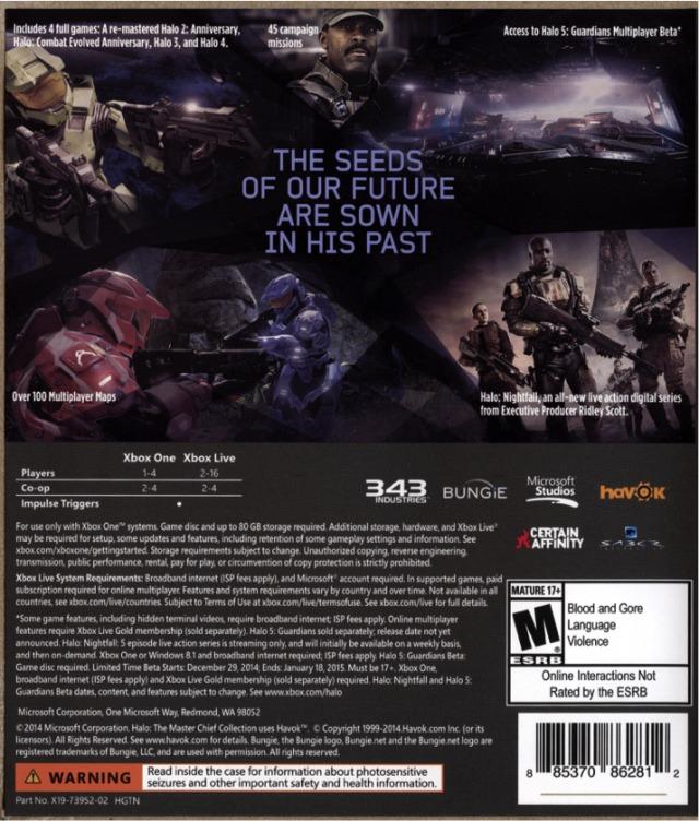 Halo: The Master Chief Collection - (XB1) Xbox One Video Games Microsoft Game Studios   