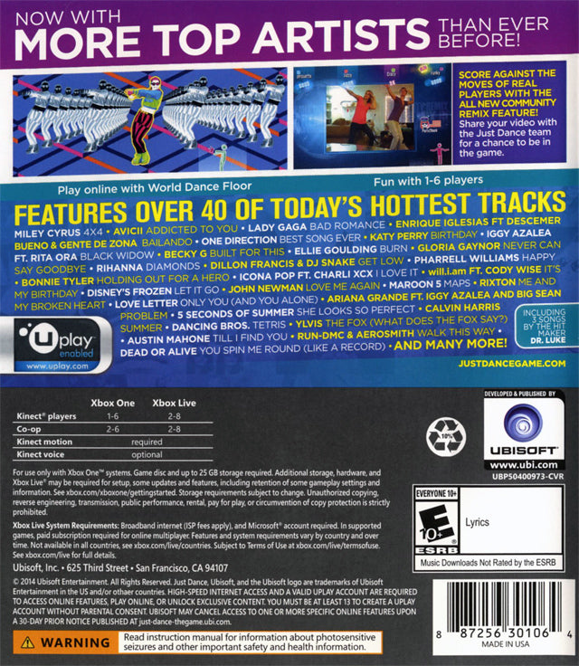Just Dance 2015 (Kinect Required) - (XB1) Xbox One Video Games Ubisoft   