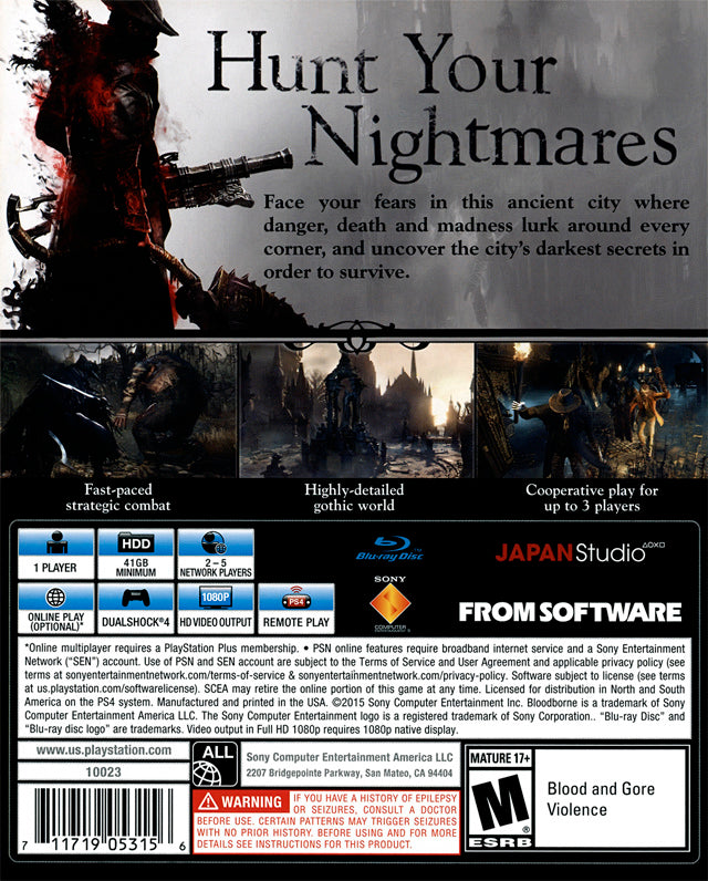 Bloodborne - (PS4) PlayStation 4 [Pre-Owned] Video Games Sony   