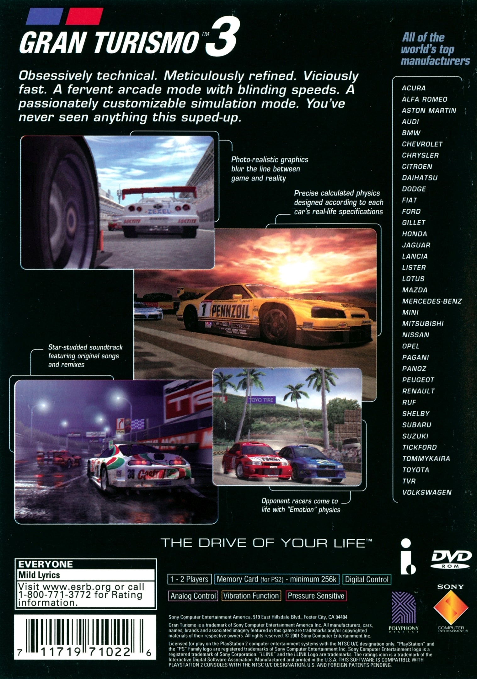Gran Turismo 3: A-Spec - (PS2) PlayStation 2 [Pre-Owned] Video Games SCEA   
