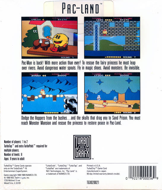 Pac-Land - TurboGrafx-16 [Pre-Owned] Video Games NEC   