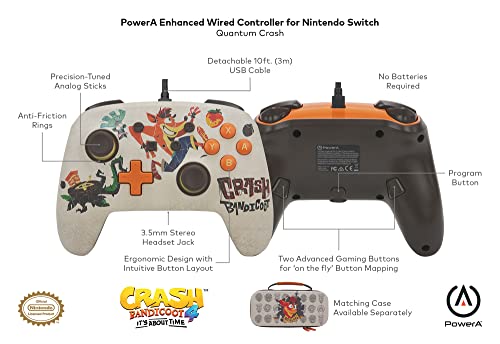 PowerA Enhanced Wired Controller (Quantum Crash) - (NSW) Nintendo Switch Accessories PowerA   