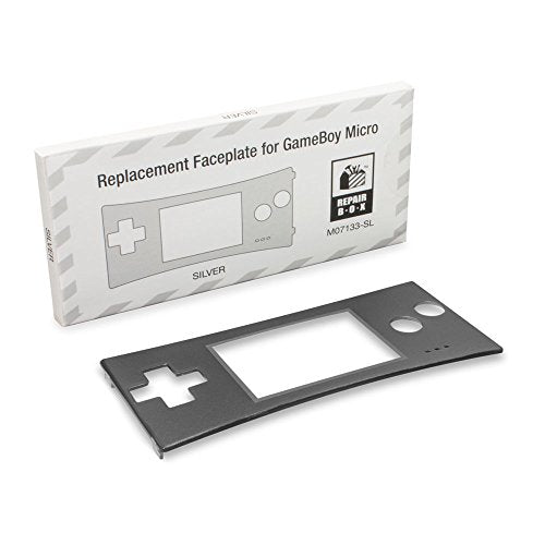 Game Boy Micro Replacement Faceplate ( Silver ) - (GBA) Game Boy Advance Accessories RepairBox   