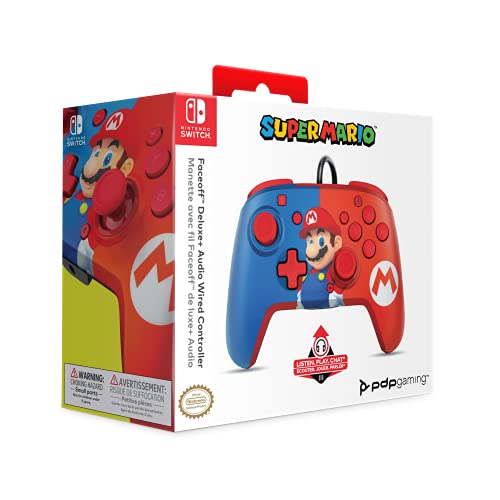 PDP Faceoff Deluxe+ Audio Wired Controller (Power Pose Mario) - (NSW) Nintendo Switch Accessories PDP   