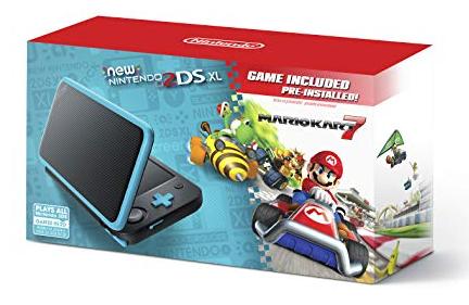 New Nintendo 2DS XL - Black + Turquoise With Mario Kart 7 Pre-installed - Nintendo 2DS Consoles Nintendo   