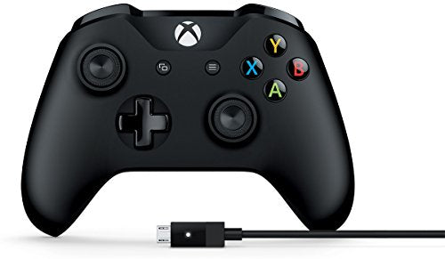 Microsoft Xbox One Controller + Cable for Windows (Black) - (XB1) Xbox One Accessories Microsoft   