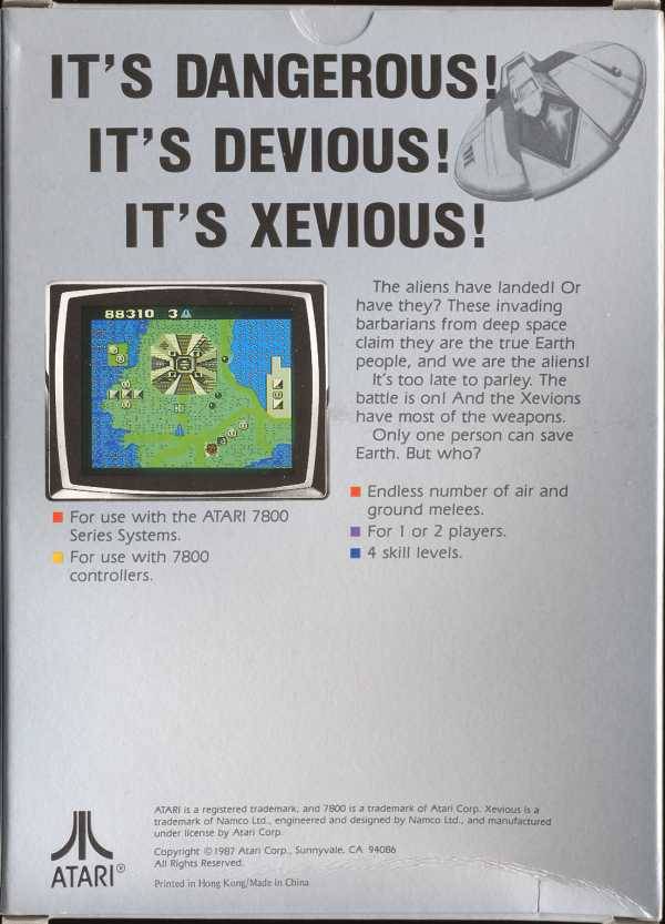 Xevious - Atari 7800 [Pre-Owned] Video Games Atari Corporation   