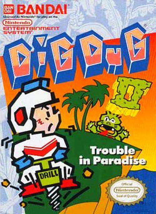Dig Dug II: Trouble In Paradise - (NES) Nintendo Entertainment System [Pre-Owned] Video Games Bandai   
