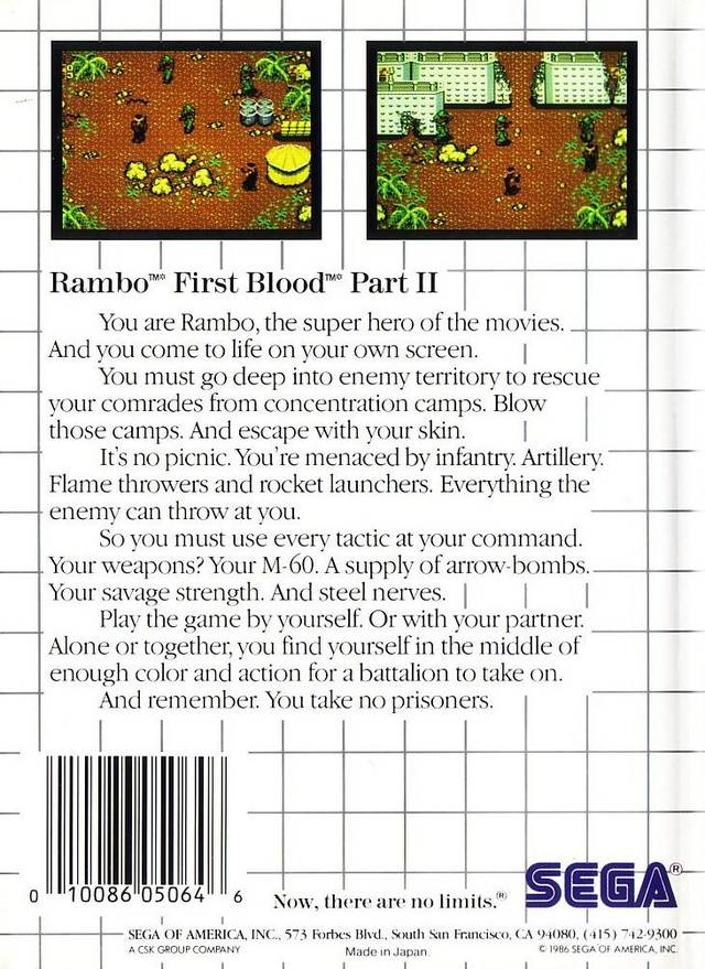 Rambo: First Blood Part II - SEGA Master System [Pre-Owned] Video Games Sega   